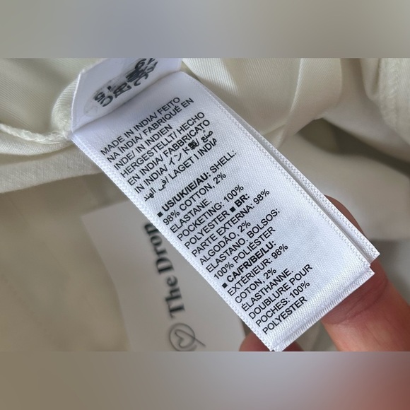 THE DROP Elegant Cream  Wide-Leg Women's Pants - Picture 6 of 7